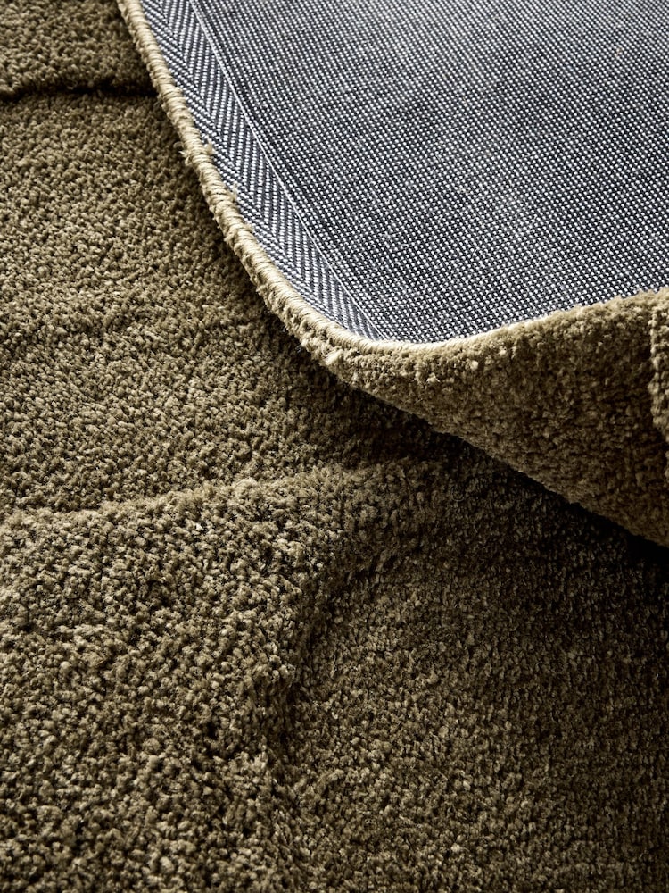 Moss Green Lustrous Cut Shapes Rug - Image 6 of 6