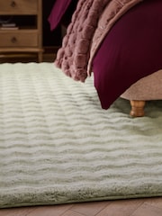 Ivory Textured Plush Faux Fur Rug - Image 2 of 6