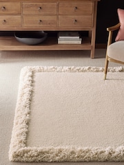 Ivory Fluffy Border Rug - Image 1 of 6