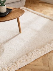 Ivory Fluffy Border Rug - Image 2 of 6