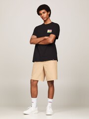 Tommy Jeans Black Summer Flag 100% Cotton T-Shirt - Image 5 of 5
