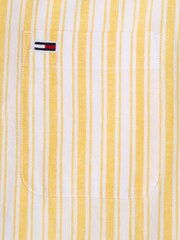 Tommy Jeans Yellow Stripe Linen Shirt - Image 6 of 6