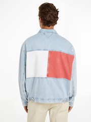 Tommy Jeans Blue Oversized Aiden Trucker Jacket - Image 2 of 6