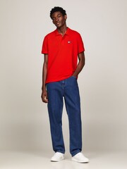 Tommy Jeans Red Badge 100% Cotton Polo Top - Image 2 of 5
