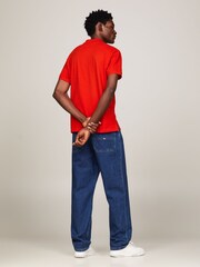 Tommy Jeans Red Badge 100% Cotton Polo Top - Image 3 of 5