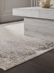 Greige Abstract Border Rug - Image 2 of 6