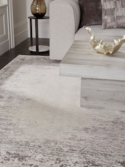Greige Abstract Border Rug - Image 5 of 6