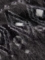 Charcoal Grey Relaxed Fit Brushed Crew Jumper - Image 7 of 7