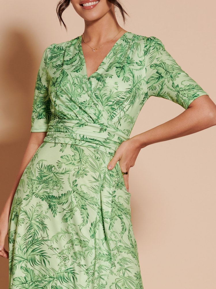 Jolie Moi Green Ruffle Hem Jersey Maxi Dress - Image 6 of 6 Jolie Moi Green Ruffle Hem Jersey Maxi Dress - Image 6 of 6