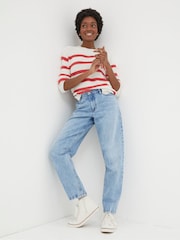 FatFace Cara Light Blue Barrel Leg Jeans - Image 5 of 6