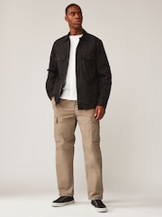 Black Zip Through Shacket Overshirt - Image 2 of 9