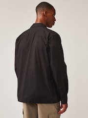 Black Zip Through Shacket Overshirt - Image 3 of 9