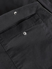 Black Zip Through Shacket Overshirt - Image 8 of 9