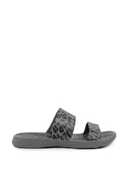 Totes Animal Ladies Bounce Double Strap Sliders - Image 2 of 5