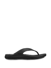 Totes Black Bounce Toe Post Mens Sandals - Image 1 of 5
