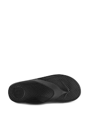 Totes Black Bounce Toe Post Mens Sandals - Image 3 of 5