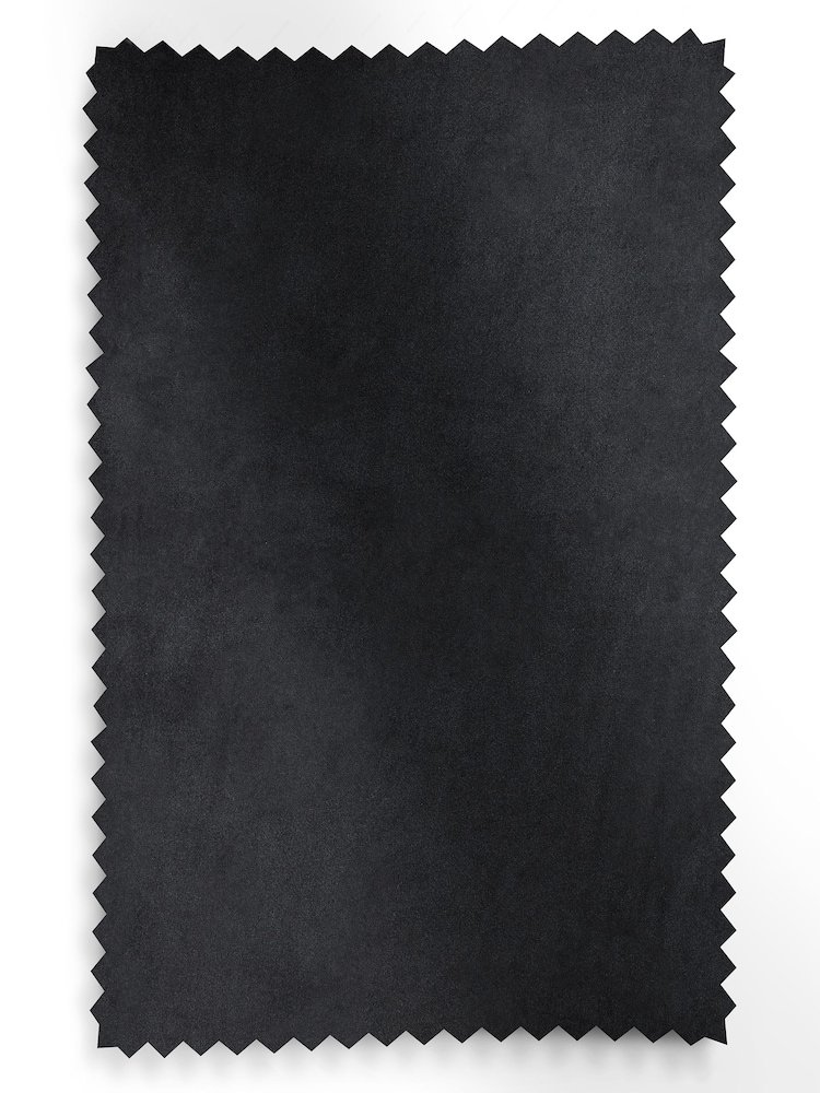 Grey Dark Charcoal Matte Velvet Super Thermal Curtains - Image 8 of 8