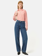 Jigsaw Cotton Poplin Stripe Shirt - Image 5 of 7