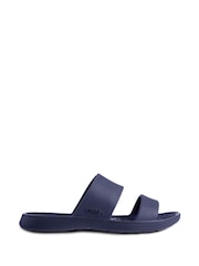 Totes Blue Ladies Bounce Double Strap Sliders - Image 2 of 5