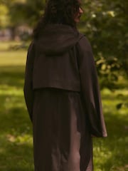 Chocolate Brown Rubber Shower Resistant Raincoat - Image 4 of 6
