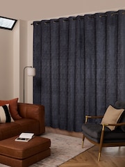 Cortinas de ilhós de chenille pesadas - Imagem 2 de 7