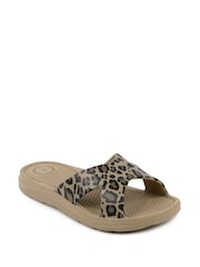 Totes Animal Ladies Bounce Cross Slider Sandals - Image 3 of 5