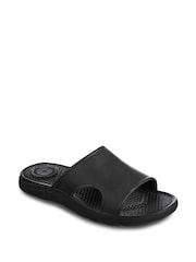 Totes Black Bounce Vented Mens Slide Sandals - Image 3 of 5