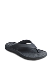 Totes Grey Bounce Toe Post Mens Sandals - Image 3 of 5
