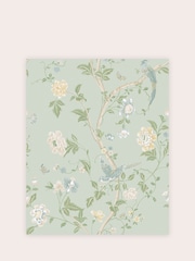 Laura Ashley Green Summer Palace A4 Wallpaper Sample - Image 2 of 4