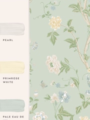 Laura Ashley Green Summer Palace A4 Wallpaper Sample - Image 4 of 4