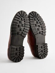 Tan Brown Leather Cleated Brogues - Image 6 of 6