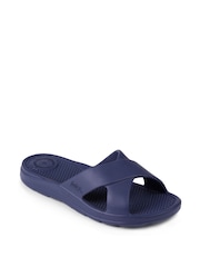 Totes Blue Ladies Bounce Cross Slider Sandals - Image 3 of 5