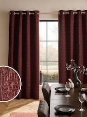 Cortinas de ilhós de chenille pesadas - Imagem 1 de 7