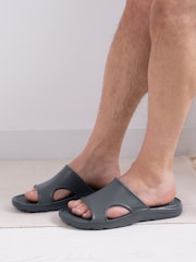 Totes Grey Bounce Vented Mens Slide Sandals - Image 1 of 5