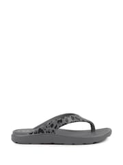Totes Animal Ladies Solbounce Toe Post Flip Flops Sandals - Image 2 of 5