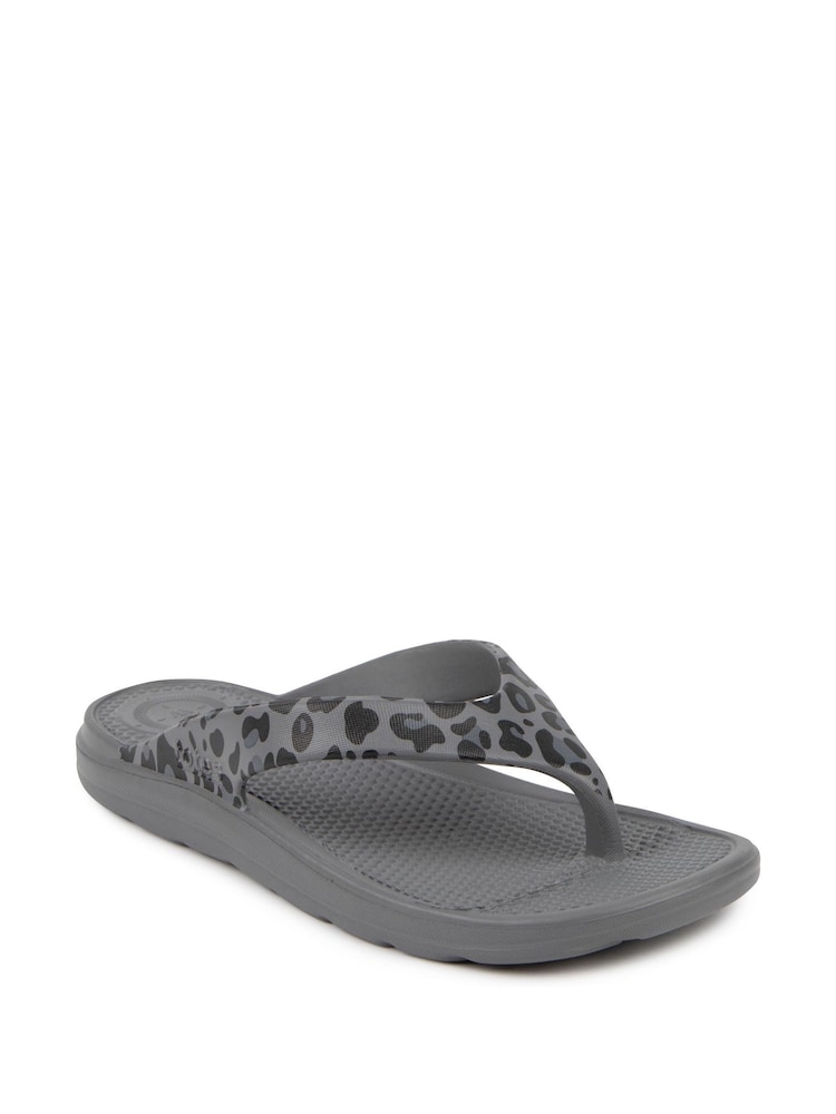 Totes Animal Ladies Solbounce Toe Post Flip Flops Sandals - Image 3 of 5