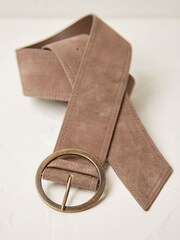 FatFace Natural Wide Suede Waist Belt - Image 2 of 2