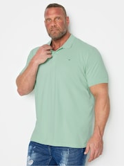 BadRhino Big & Tall Green 100% Cotton Polo Shirt - Image 1 of 3