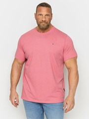 BadRhino Big & Tall Pink Slub T-Shirt - Image 1 of 3