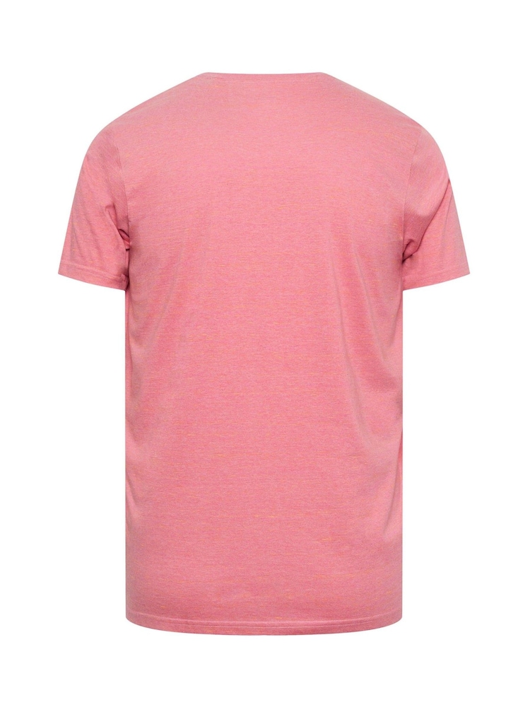 BadRhino Big & Tall Pink Slub T-Shirt - Image 3 of 3