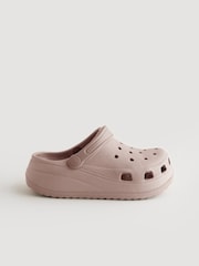 Taupe Brown Chunky Clogs - Image 2 of 5