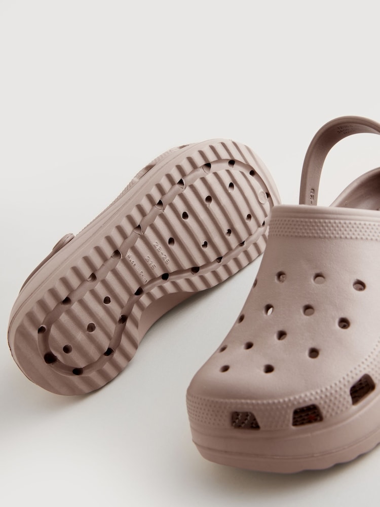 Taupe Brown Chunky Clogs - Image 5 of 5