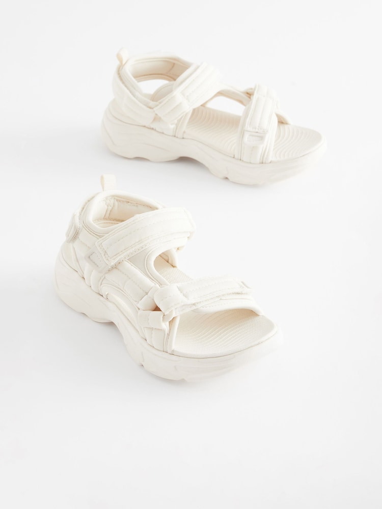 White Touch and Close Fastening Trekker Sandals - Image 1 of 5
