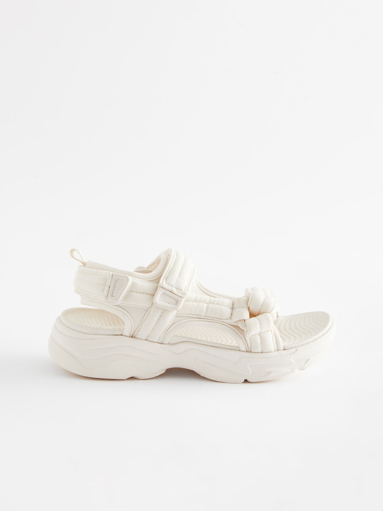White Touch and Close Fastening Trekker Sandals - Image 2 of 5