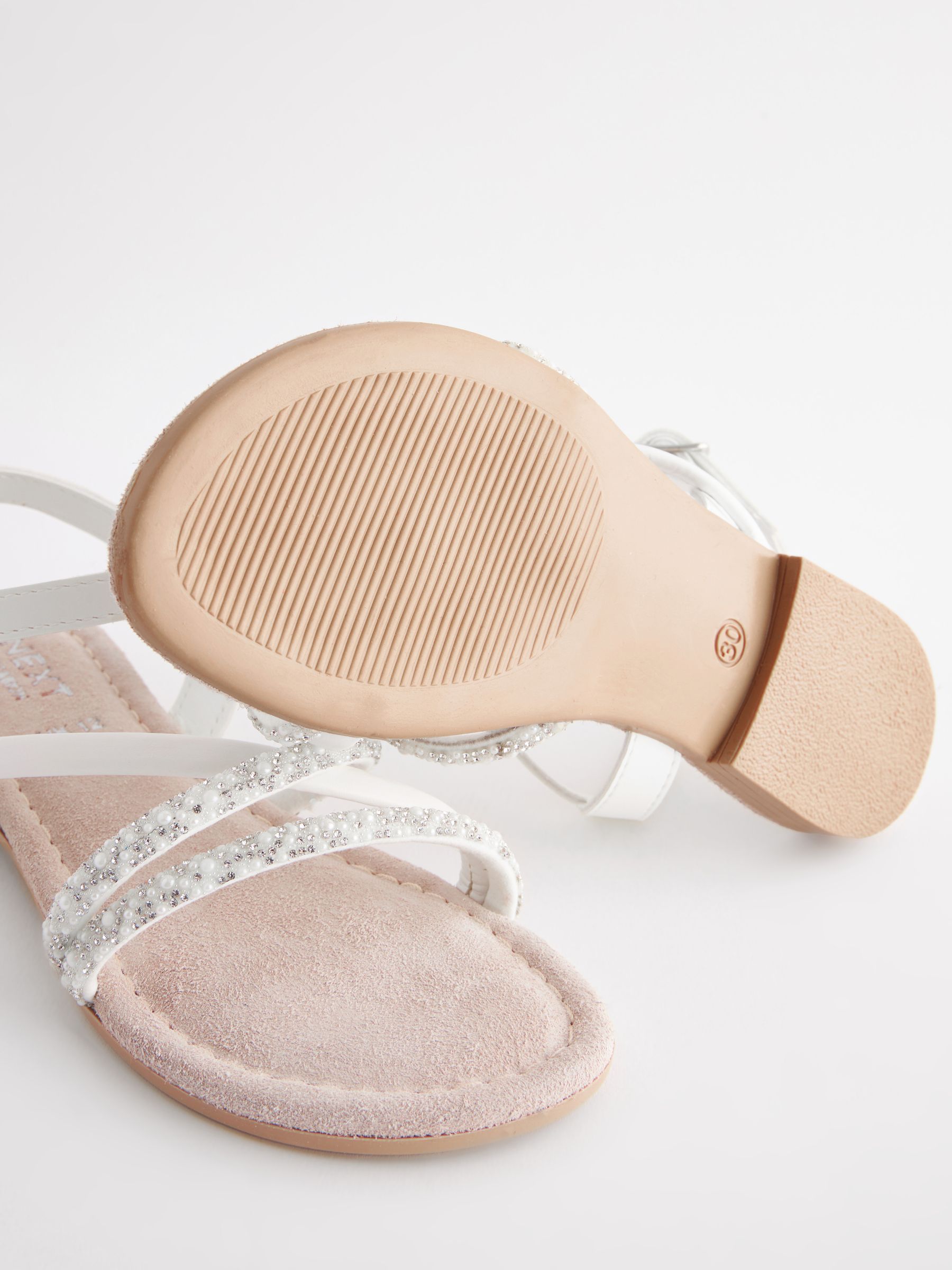 Buy White Jewel Strappy Bridesmaid Sandals from the Next UK online shop