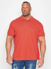 BadRhino Big & Tall Red 100% Cotton Polo Shirt - Image 1 of 3