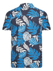 BadRhino Big & Tall Navy Blue Leaf Print Shirt - Image 3 of 3