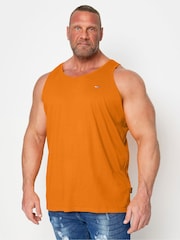 BadRhino Big & Tall Violet Purple/Mineral Blue/Orange 100% Cotton Vests 3 Pack - Image 3 of 7