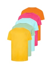 BadRhino Big & Tall Orange 100% Cotton T-Shirts 5 Pack - Image 4 of 8