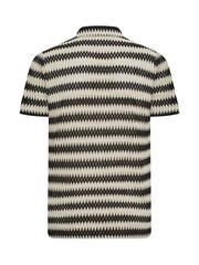 BadRhino Big & Tall Black Textured Crochet Short Sleeve Shirt - Image 4 of 4